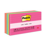 Post-It MMM6355AN Original Pads In Cape Town Colors, 3 X 5, Lined, 100-Sheet, 5/pack