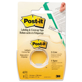 Post-It MMM651 Labeling & Cover-Up Tape, , Non-Refillable, 1/6