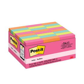 Post-it MMM65324ANVAD Original Pads in Poptimistic Colors, Value Pack, 1.38" x 1.88", 100 Sheets/Pad, 24 Pads/Pack