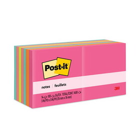 3M MMM65414AN Original Pads in Poptimistic Colors, Value Pack, 3" x 3", 100 Sheets/Pad, 14 Pads/Pack