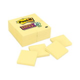 Post-It MMM65424SSCY Canary Yellow Note Pads, 3 X 3, 90-Sheet, 24/pack
