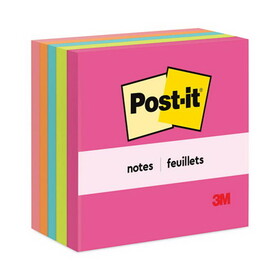 Post-It MMM6545PK Original Pads in Poptimistic Collection Colors, 3" x 3", 100 Sheets/Pad, 5 Pads/Pack