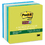 3M/COMMERCIAL TAPE DIV. MMM6545SST Recycled Notes In Bora Bora Colors, 3 X 3, 90-Sheet, 5/pack, Price/PK