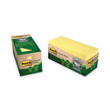 3M/COMMERCIAL TAPE DIV. MMM654R24CPCY Greener Note Pad Cabinet Pack, 3 X 3, Canary Yellow, 75-Sheet, 24/pack