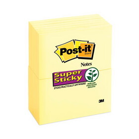 3M/COMMERCIAL TAPE DIV. MMM65512SSCY Canary Yellow Note Pads, 3 X 5, 90-Sheet, 12/pack