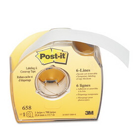 3M/COMMERCIAL TAPE DIV. MMM658 Labeling & Cover-Up Tape, , Non-Refillable, 1" X 700" Roll