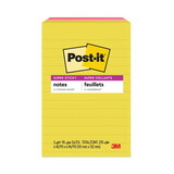 Post-it MMM6603SSJOY Note Pads in Summer Joy Collection Colors, 4