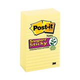 3M/COMMERCIAL TAPE DIV. MMM6605SSCY Canary Yellow Note Pads, Lined, 4 X 6, 90-Sheet, 5/pack