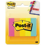 Post-It MMM6705AN Page Flag Markers, Assorted Brights, 100 Strips/pad, 5 Pads/pack