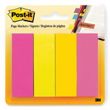 Post-It MMM6714AU Page Flag Markers, Assorted Brights, 50 Flags/Pad, 4 Pads/Pack
