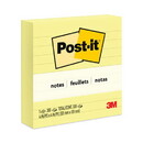 Post-It MMM675YL Original Lined Notes, 4 X 4, Canary Yellow, 300-Sheet
