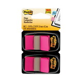 Post-It MMM680BP2 Standard Page Flags In Dispenser, Bright Pink, 100 Flags/dispenser