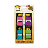 3M/COMMERCIAL TAPE DIV. MMM680PPBGVA Page Flag Value Pack, Assorted Colors, 200 Flags & Highlighter W/50 Flags