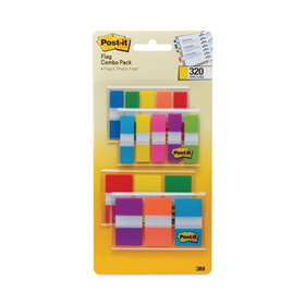 Post-it Flags MMM683XL1 0.5" and 1" Page Flag Value Pack, Nine Assorted Colors, 320/Pack