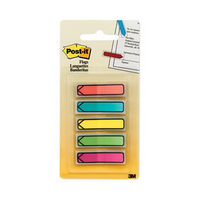 Post-It MMM684ARR2 Arrow 1/2" Page Flags, Five Assorted Bright Colors, 20/color, 100/pack