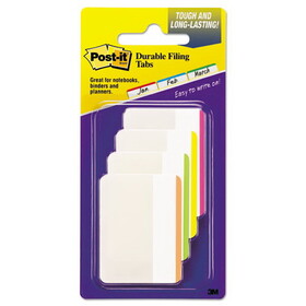 Post-It MMM686F1BB File Tabs, 2 X 1 1/2, Lined, Assorted Brights, 24/pack