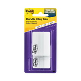 Post-It MMM686F50WH File Tabs, 2 X 1 1/2, Lined, White, 50/pack