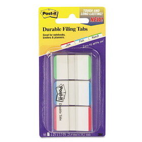 Post-It MMM686LGBR 1" Lined Tabs, 1/5-Cut, Lined, Assorted Colors, 1" Wide, 66/Pack