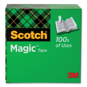 Scotch MMM81011296 Magic Tape, 1" X 1296", 1" Core, Clear