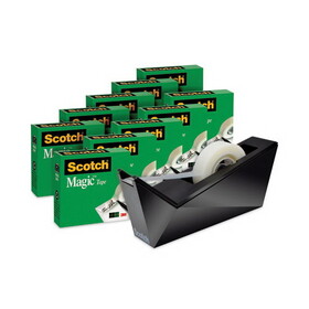 Scotch 810K10-C17MB Magic Tape Designer Dispenser Value Pack, Facet Design, 3/4"x1000", 10 Rolls/PK