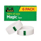Scotch MMM810K6 Magic Tape Refill, 3/4