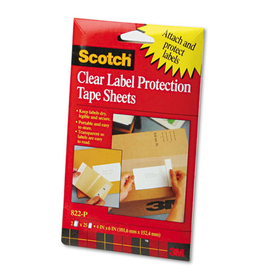 3M/COMMERCIAL TAPE DIV. MMM822P Scotchpad Label Protection Tape Sheets, 4 X 6, Clear, 25/pad, 2 Pads/pack