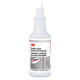 3M 85901 Stainless Steel Cleaner & Polish, Unscented, 32 oz Bottle, 6/Carton