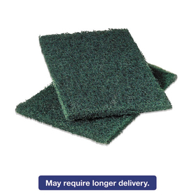 3M MMM86 Commercial Heavy-Duty Scouring Pad 86, Green, 6 X 9, 12/pack