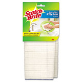 3M MMM90322 Kitchen Cleaning Cloth, Microfiber, White, 2/pack, 12 Packs/carton