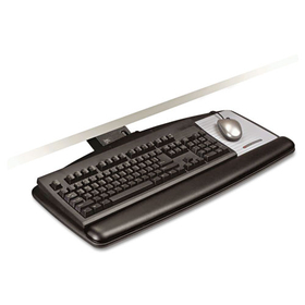 3M MMMAKT170LE Sit/stand Easy Adjust Keyboard Tray, Standard Platform, 25-1/2w X 12d, Black