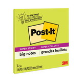 Post-it MMMBN11G Big Notes, Unruled, 11 x 11, Green, 30 Sheets