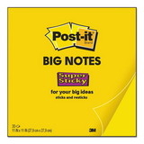 Post-it MMMBN11 Big Notes, Unruled, 11 x 11, Yellow, 30 Sheets