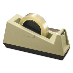 3M/COMMERCIAL TAPE DIV. MMMC25 Heavy-Duty Weighted Desktop Tape Dispenser, 3" Core, Plastic, Putty/brown