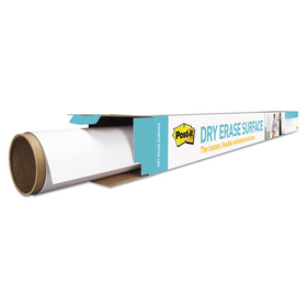 Post-it MMMDEF4X3 Dry Erase Surface With Adhesive Backing, 48 X 36, White