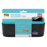 Post-it MMMDEFTRAY Dry Erase Accessory Tray, 8 1/2 X 3 X 5 1/4, Black