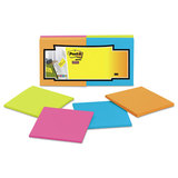 Post-It MMMF33012SSAU Full Adhesive Notes, 3 X 3, Assorted Rio De Janeiro Colors, 25-Sheet, 12/pack