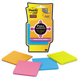 Post-It MMMF3304SSAU Full Adhesive Notes, 3 X 3, Assorted Rio De Janeiro Colors, 25-Sheet, 4/pack