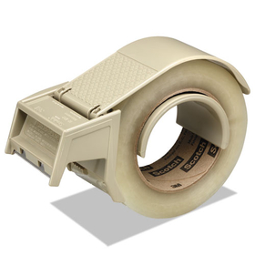 3M/COMMERCIAL TAPE DIV. MMMH122 Compact And Quick Loading Dispenser For Box Sealing Tape, 3" Core, Plastic, Gray