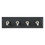 Command HOM-18S-ES Decorative Key Rail, 8w x 1 1/2d x 2 1/8h, Black/Silver, 4 Hooks/Pack, Price/PK
