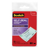 Scotch MMMLS85110G Self-Sealing Laminating Pouches, 9 mil, 3.8
