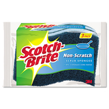 Scotch-Brite MP-3-8-D Non-Scratch Multi-Purpose Scrub Sponge, 4 2/5 x 2 3/5, Blue, 3/Pack
