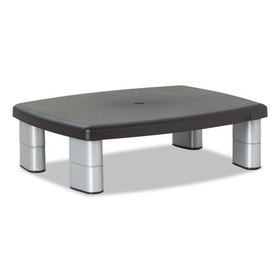 3M MMMMS80B Adjustable Height Monitor Stand, 15" x 12" x 2.63" to 5.78", Black/Silver, Supports 80 lbs