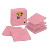 Post-it Pop-up Notes Super Sticky R440NPSS Pop-up Notes Refill, Lined, 4 x 4, Neon Pink, 90-Sheet, 5/Pack