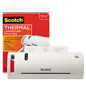 Scotch MMMTL902VP Thermal Laminator Value Pack, 9" W, With 20 Letter Size Pouches