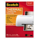 Scotch MMMTP585450 Letter Size Thermal Laminating Pouches, 5 Mil, 11 1/2 X 9, 50/pack