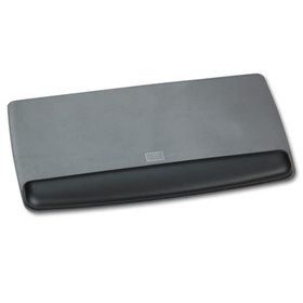 3M MMMWR420LE Antimicrobial Gel Keyboard Wrist Rest Platform, 19.6 x 10.6, Black/Gray/Silver