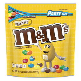 M & M's 55116 Milk Chocolate Candies, Milk Chocolate and Peanuts, 38 oz Bag
