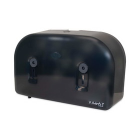 Morcon Tissue MORVT1003 Valay Plastic Mini Jumbo Bath Tissue Dispenser, Two Rolls, 9.75 x 15.87 x 5.25, Black