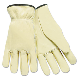 Memphis MPG3200L Full Leather Cow Grain Driver Gloves, Tan, Large, 12 Pairs
