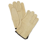 Memphis MPG3400L Unlined Pigskin Driver Gloves, Cream, Large, 12 Pairs